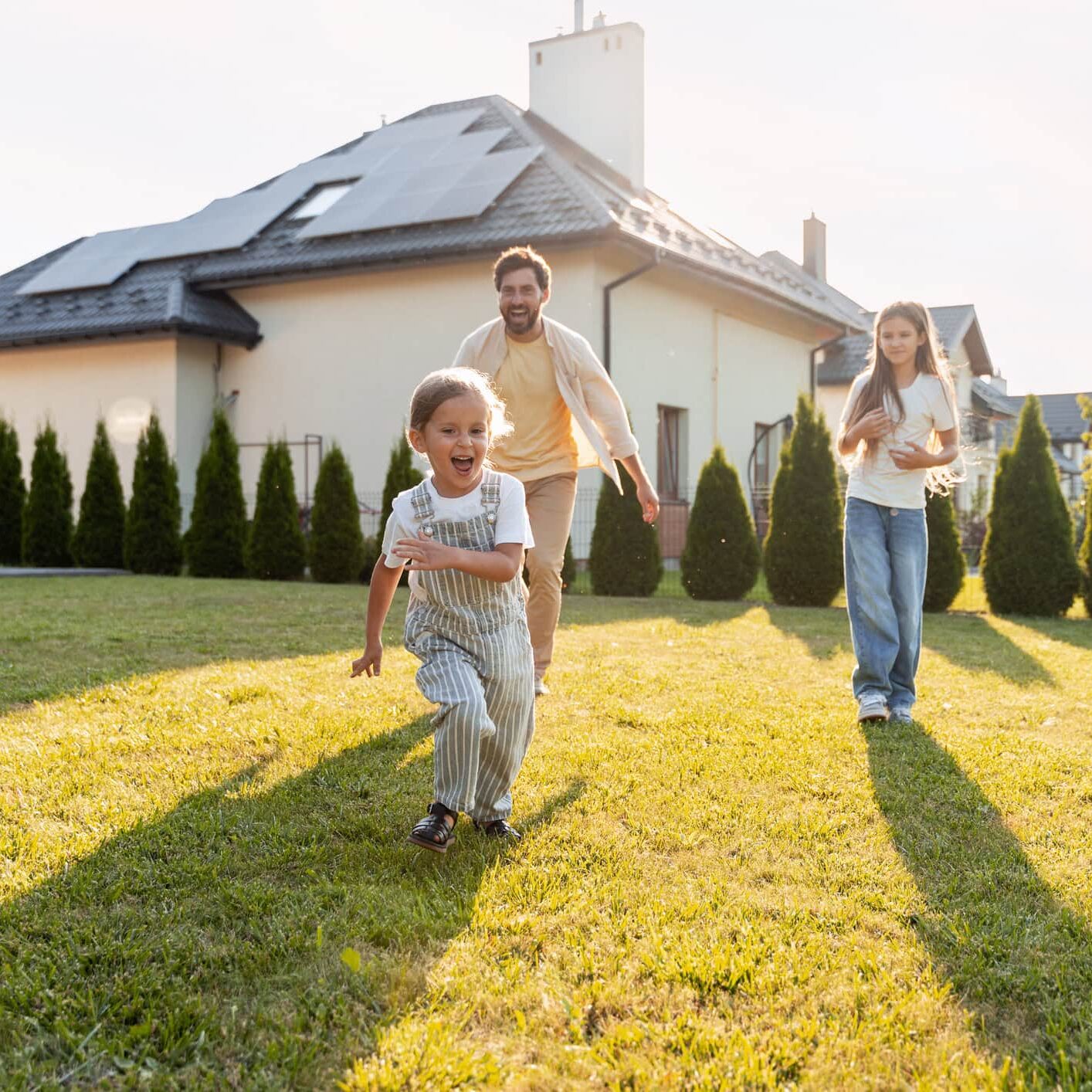 family enjoying outdoor space in a well-maintained neighborhood supported by community association management